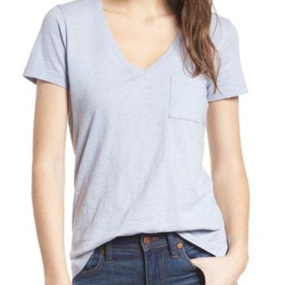 Madewell Light Blue Short Sleeve Tee